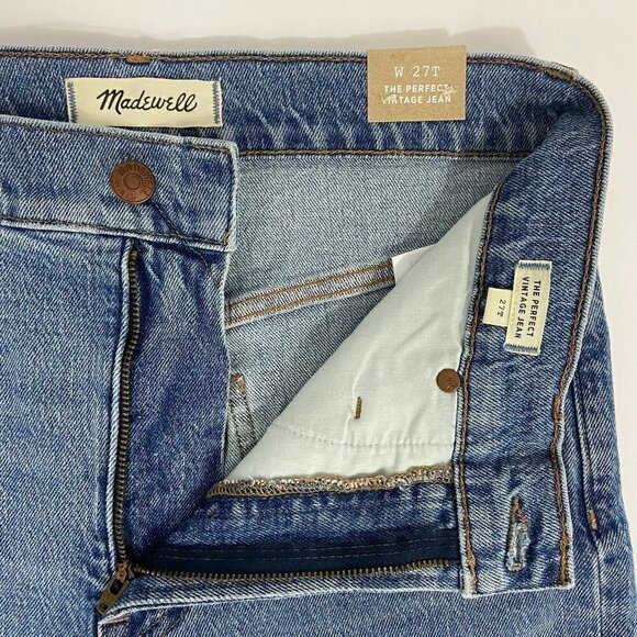 Madewell The Perfect Vintage Jean Women's Size 27 (28 x 31) High Rise Light NWT - Picture 9 of 12